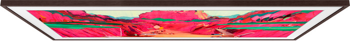 Samsung The Frame Pro 75" Cadre (Bois Foncé) dessus