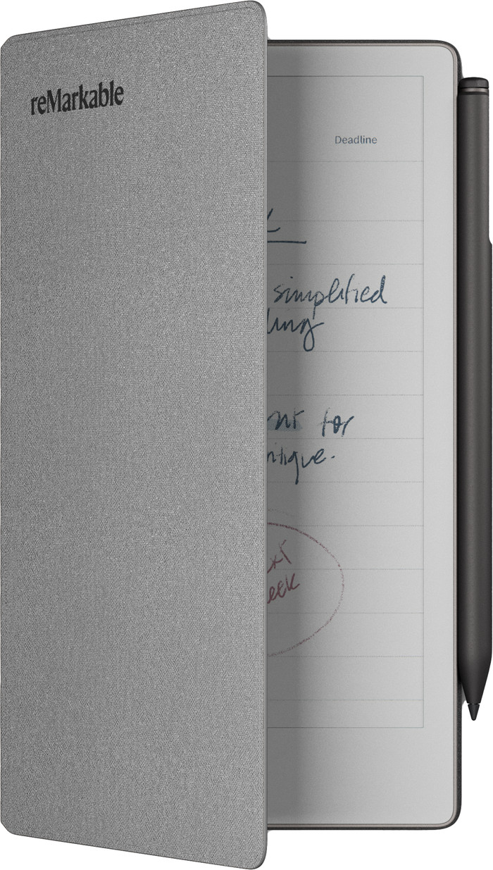 reMarkable Paper Pro Move Polymer Weave Book Folio Grijs Main Image