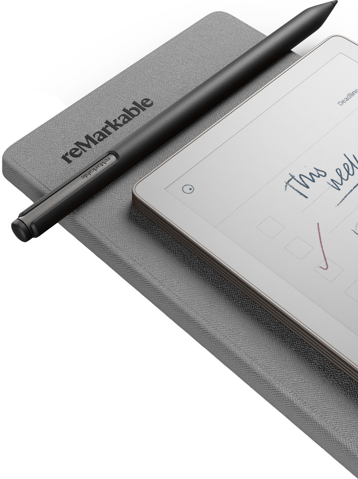 reMarkable Paper Pro Move Polymer Weave Book Folio Grijs visual leverancier