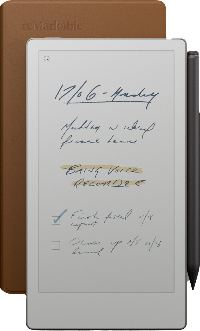 reMarkable Paper Pro Move Book Folio Bruin Leer visual leverancier