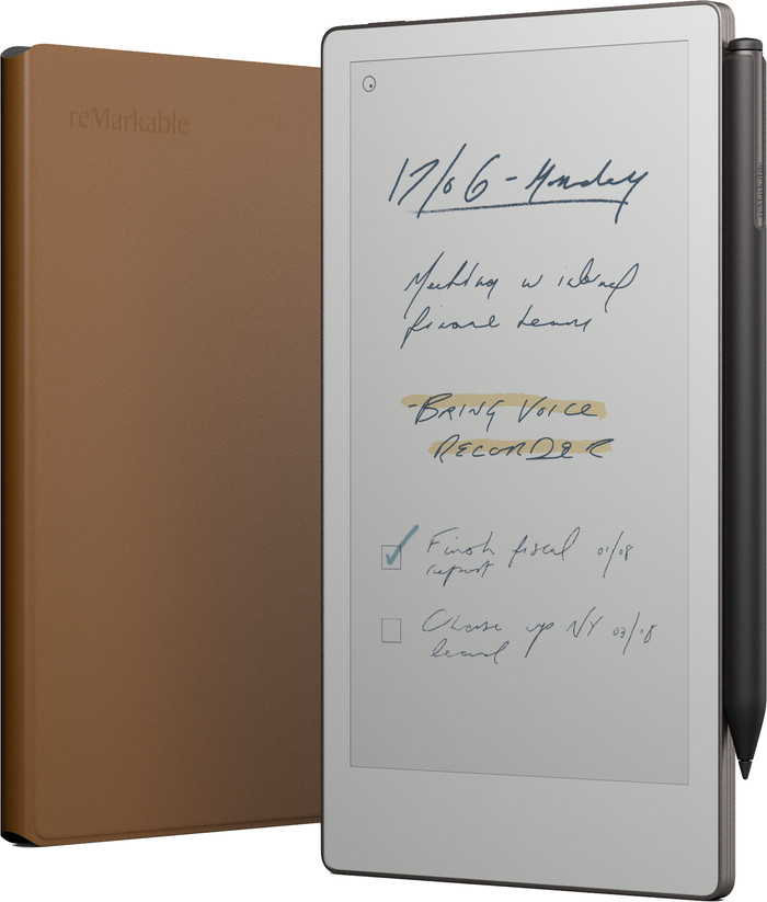 reMarkable Paper Pro Move Book Folio Bruin Leer visual leverancier