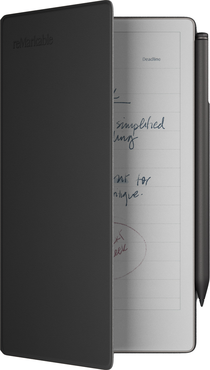 reMarkable Paper Pro Move Book Folio Cuir Noir Main Image