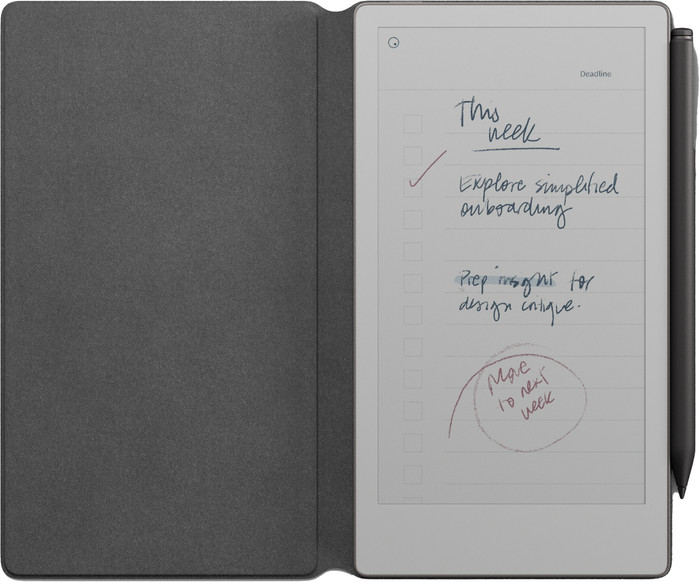 reMarkable Paper Pro Move Book Folio Cuir Noir avant