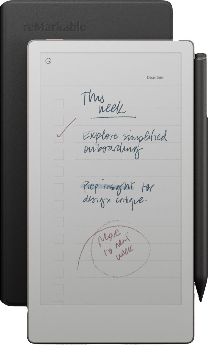 reMarkable Paper Pro Move with Book Case Leather Black Main Image