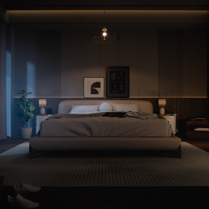 Philips Hue A60 White Ambiance E27 810 lumens 4-pack product in use