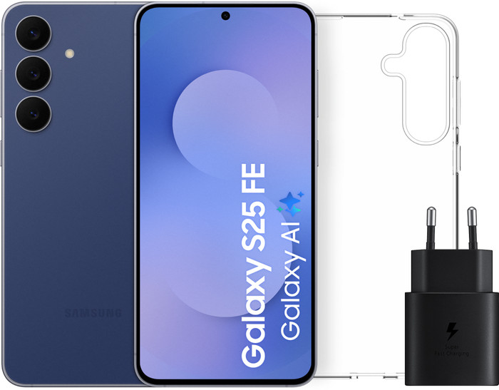 Samsung Galaxy S25 FE 256GB Donkerblauw 5G + Accessoirepakket Main Image