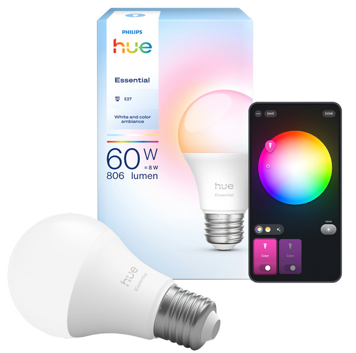 Philips Hue Essential A60 White and Color E27 Main Image