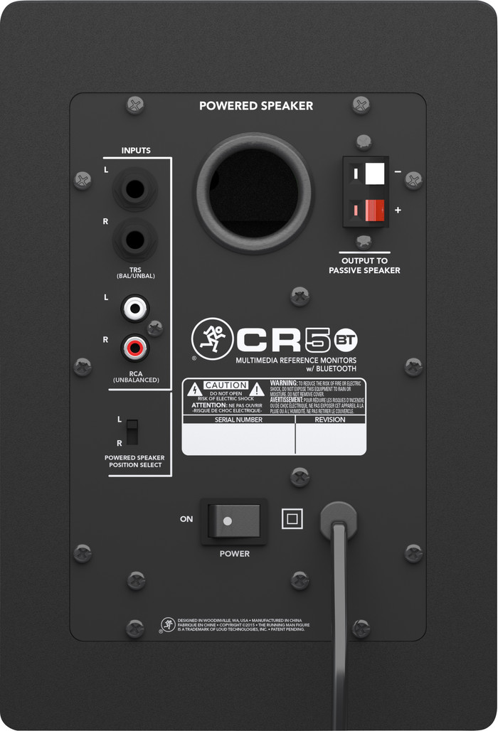 Mackie CR5BT Zwart (per paar) achterkant