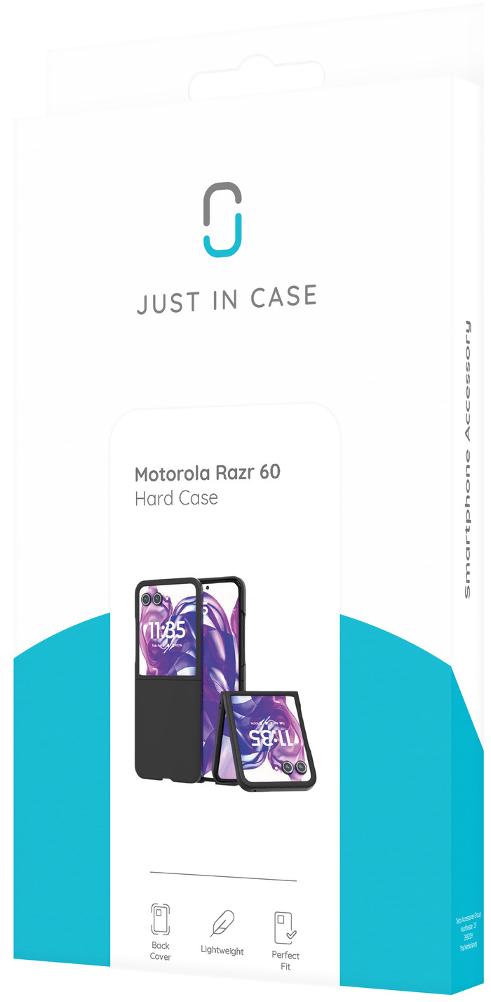 Just in Case Hard Case Motorola Razr 60 Back Cover Noir emballage