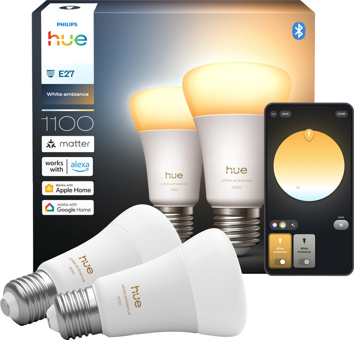 Philips Hue A67 White Ambiance E27 1100 lm Lot de 2 Main Image