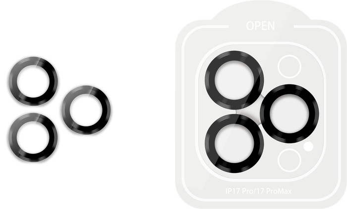 BlueBuilt Aluminium Protège-objectif Apple iPhone 17 Pro/17 Pro Max Noir détail