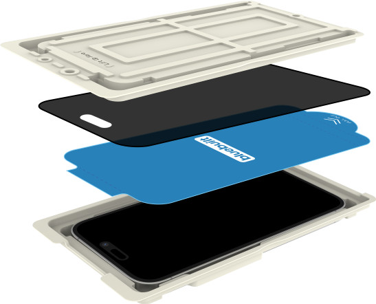 BlueBuilt Protective Back Cover avec MagSafe iPhone 17 Pro Max Transparent + BlueBuilt iPhone 17 Pro Max Protège-écran de Confidentialité Verre détail