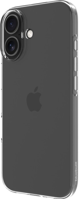 BlueBuilt Back Cover iPhone 17 Transparent + BlueBuilt iPhone 17 Protège-écran Verre côté droit