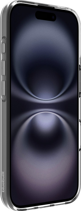 BlueBuilt Back Cover iPhone 17 Transparent + BlueBuilt iPhone 17 Protège-écran Verre côté droit