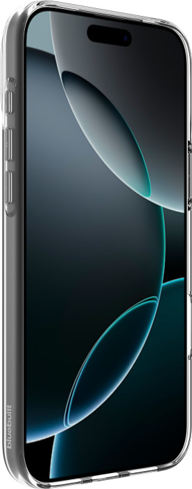 BlueBuilt Back Cover iPhone 17 Pro Max Transparent + BlueBuilt iPhone 17 Pro Max Protège-écran Verre côté droit
