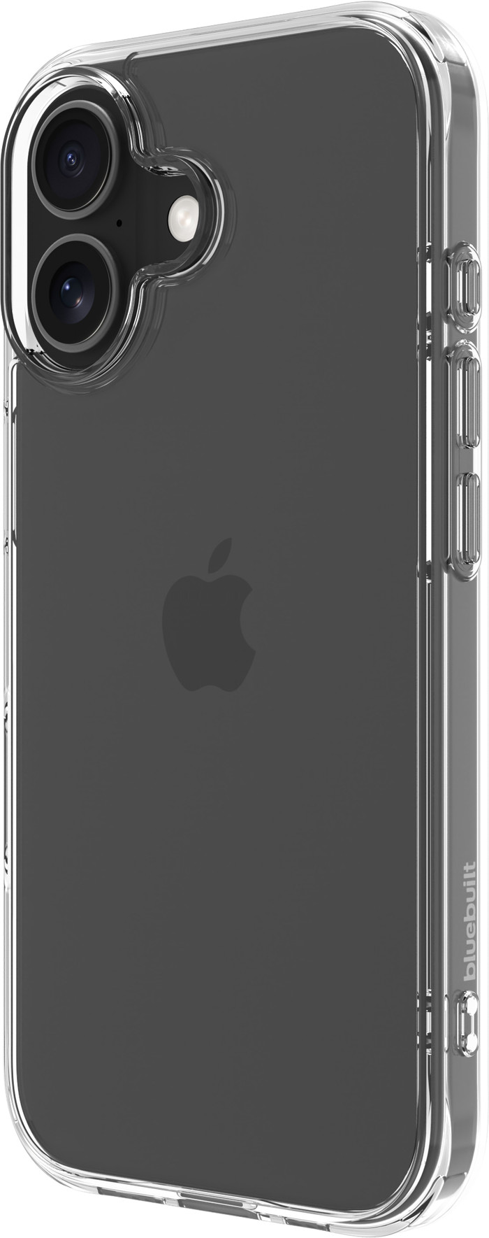 BlueBuilt Protective Back Cover iPhone 17 Transparant + BlueBuilt iPhone 17 Screenprotector Glas rechterkant