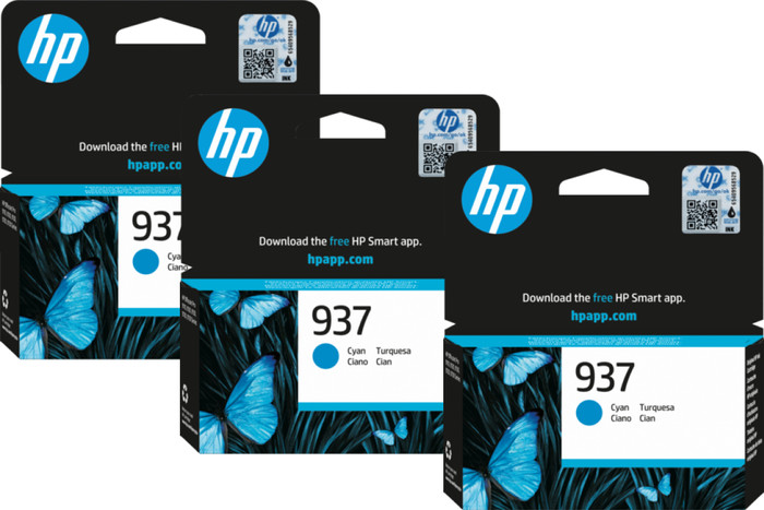HP 937 Cartridge Cyaan (3 stuks) Main Image