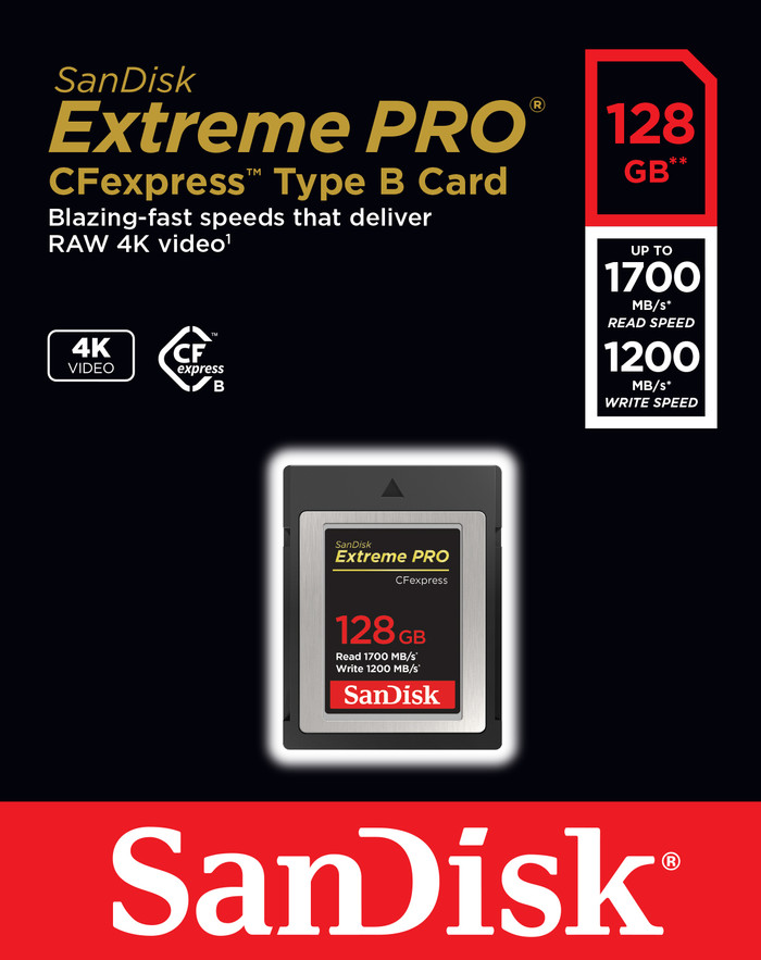 SanDisk Extreme Pro 128GB CFexpress Type B verpakking