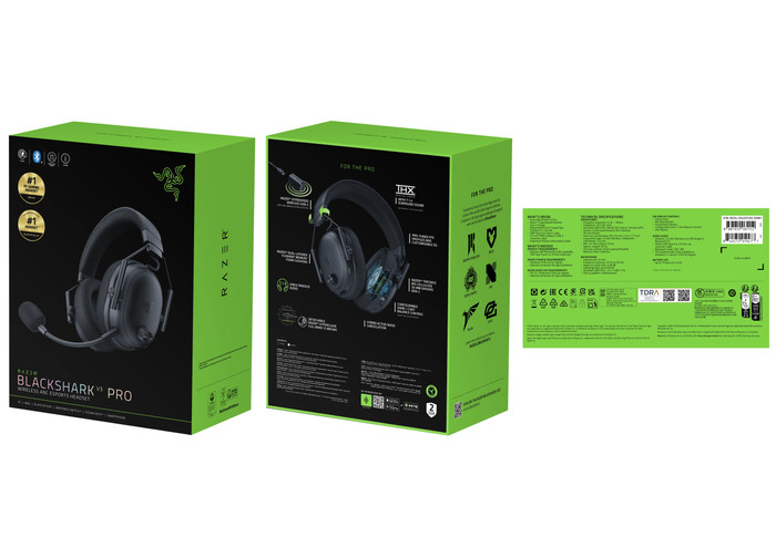 Razer BlackShark V3 Pro Sans Fil PC - Noir emballage