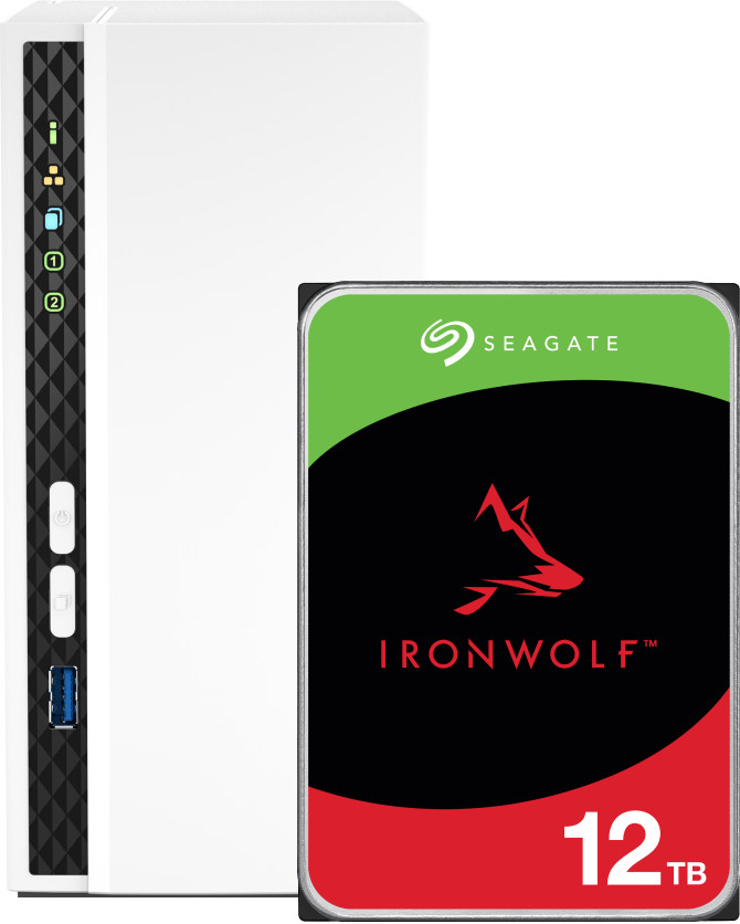 QNAP TS-233 + Seagate IronWolf 12 To Main Image