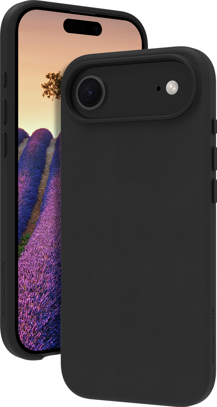 DBramante1928 Roskilde Apple iPhone 17 Air Back Cover met MagSafe Leer Zwart voorkant