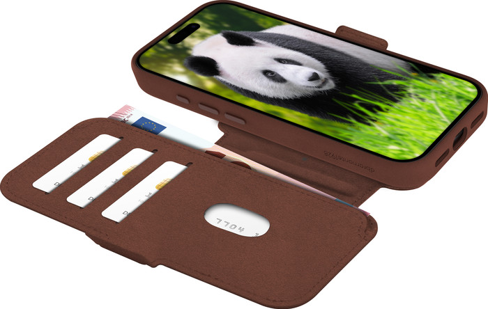 dbramante1928 Lynge iPhone 17 Pro Book Case Leather with MagSafe Brown front