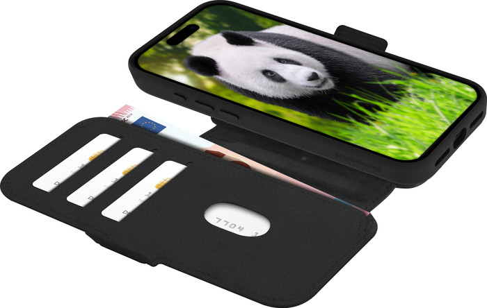 DBramante1928 Lynge iPhone 17 Pro Max Book Case Cuir avec MagSafe Noir avant