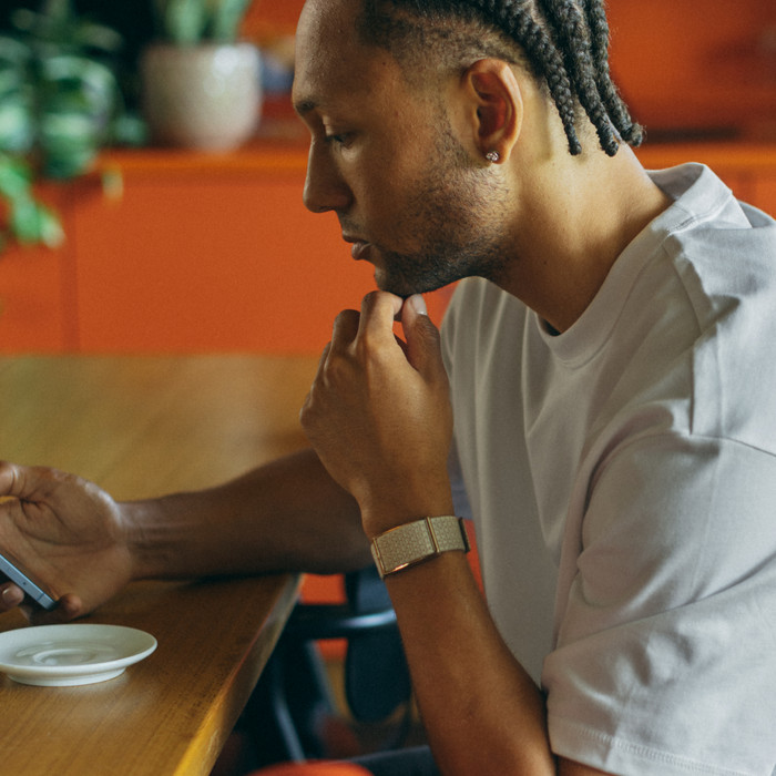 Polar Loop Bandje Beige S/M/L product in gebruik