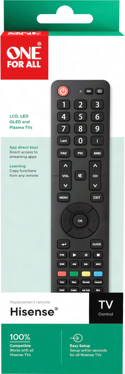 One For All URC1916 Hisense afstandsbediening verpakking