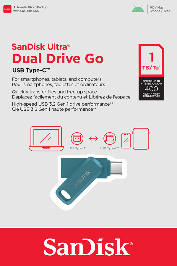 SanDisk Ultra Dual Drive USB-C 1 To Navagio Bay emballage