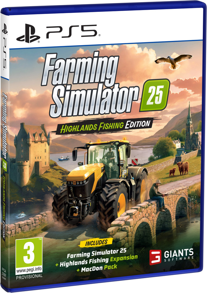 Farming Simulator 25 Highlands Fishing Edition PS5 emballage