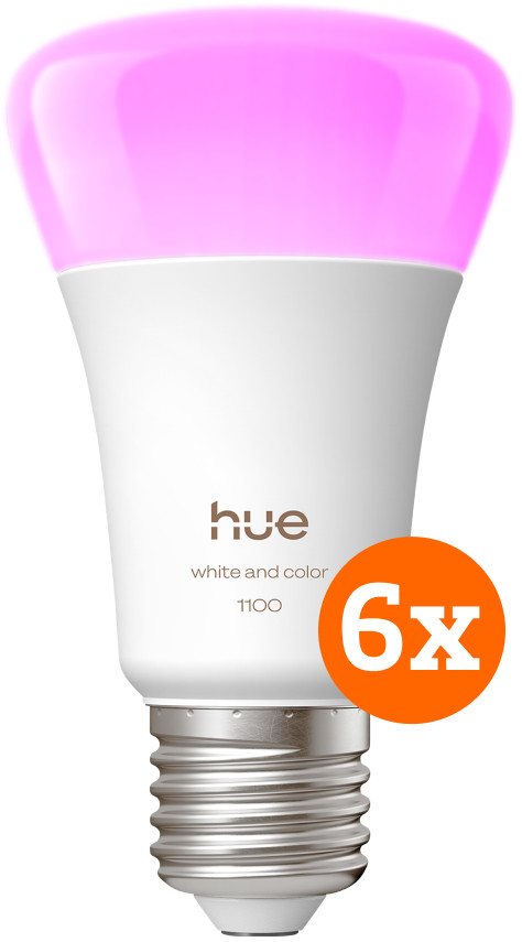 Philips Hue White and Color E27 1100lm 6-pack Main Image