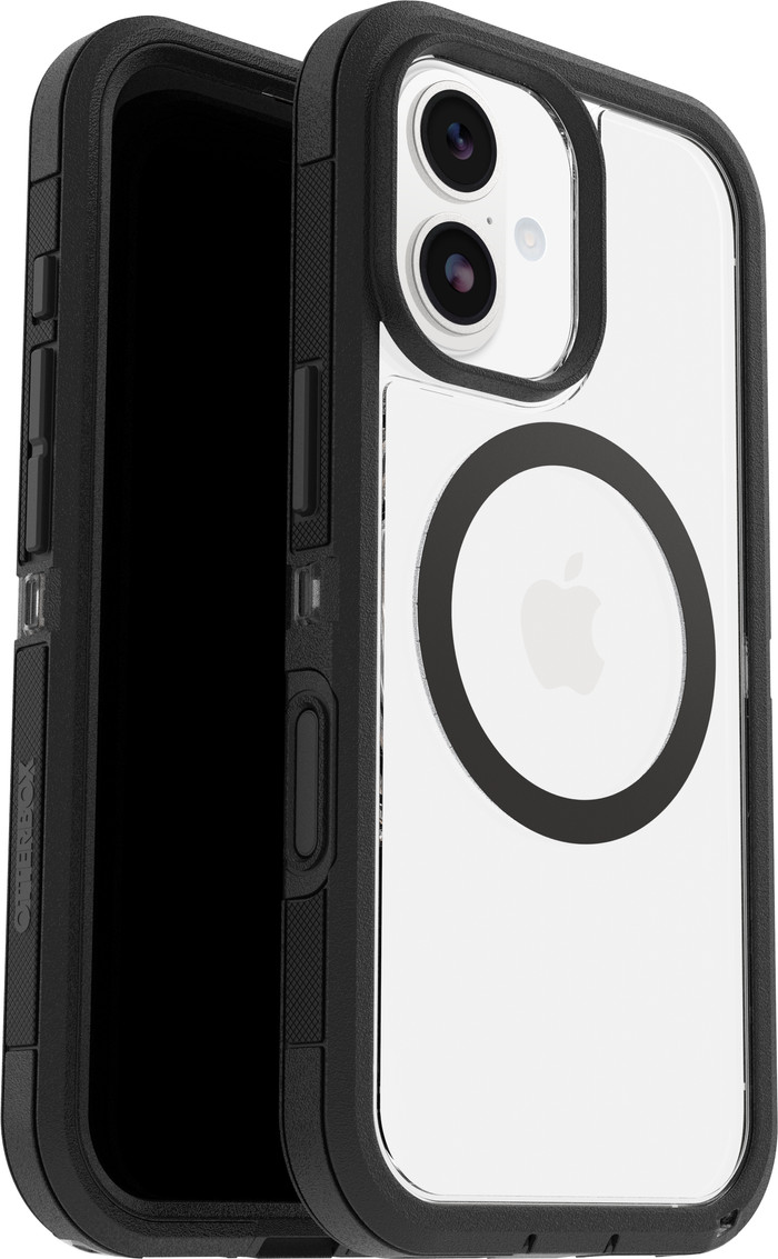 Otterbox Defender Pro XT iPhone 17 Back Cover avec Aimant MagSafe Transparent Bord Noir produit composé