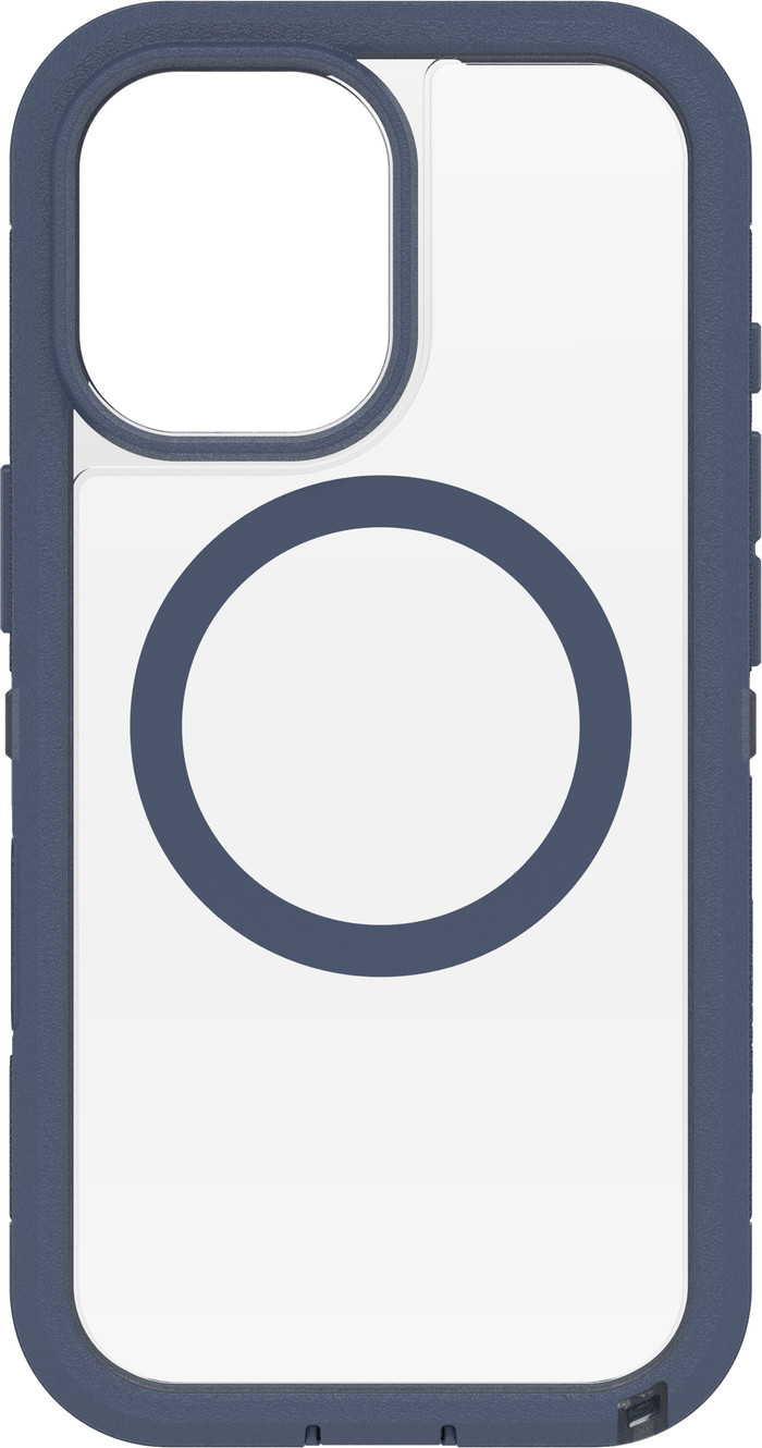 OtterBox Defender Pro XT iPhone 17 Back Cover with MagSafe Magnet Transparent Blue Edge front
