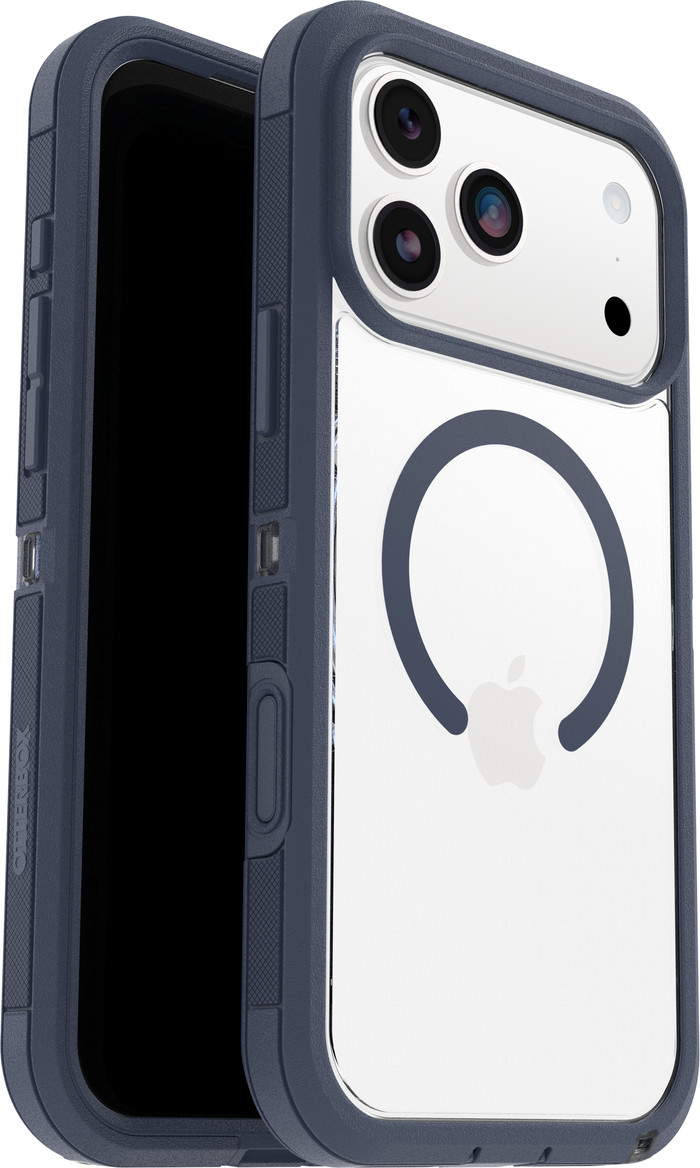 Otterbox Defender Pro XT iPhone 17 Pro Max Back Cover avec Aimant MagSafe Transparent Bleu produit composé