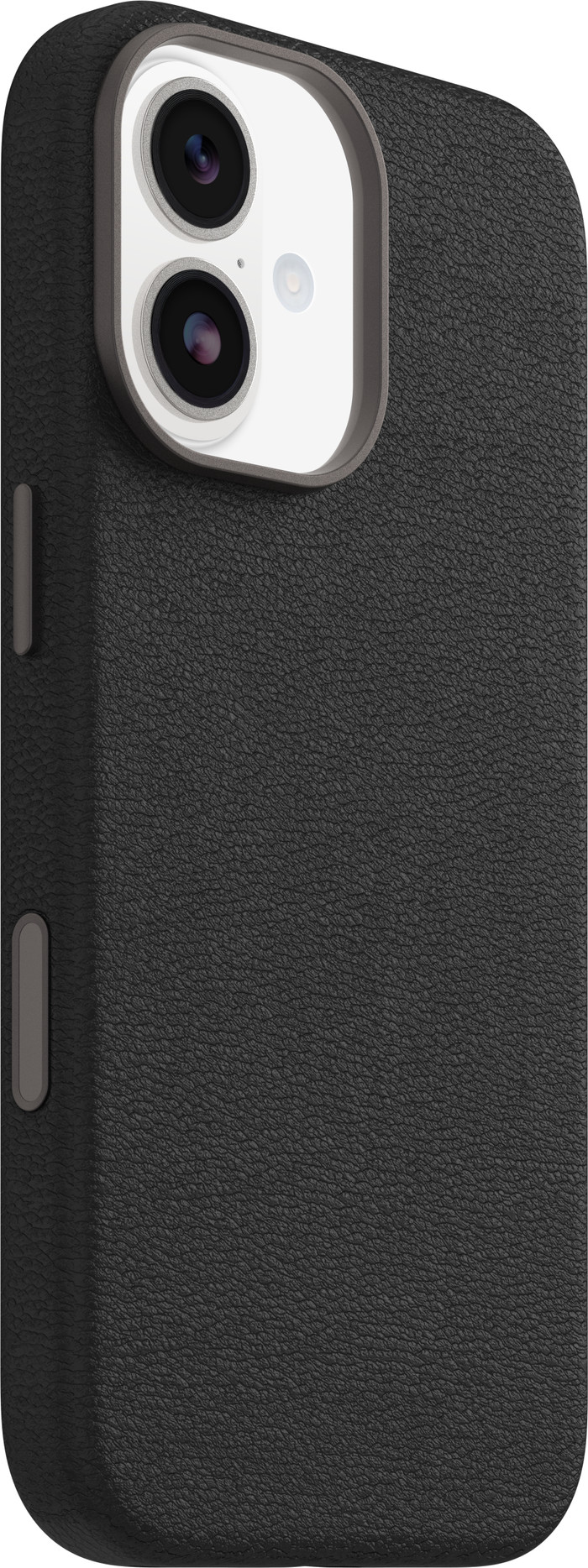 OtterBox Symmetry iPhone 17 Back Cover with MagSafe Magnet Leather Black right side