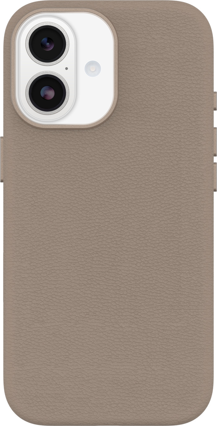 Otterbox Symmetry iPhone 17 Back Cover avec Aimant MagSafe Cuir Gris Main Image