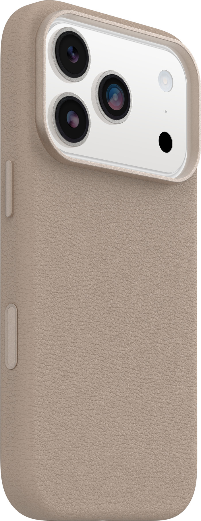 OtterBox Symmetry iPhone 17 Pro Back Cover with MagSafe Magnet Leather Gray right side