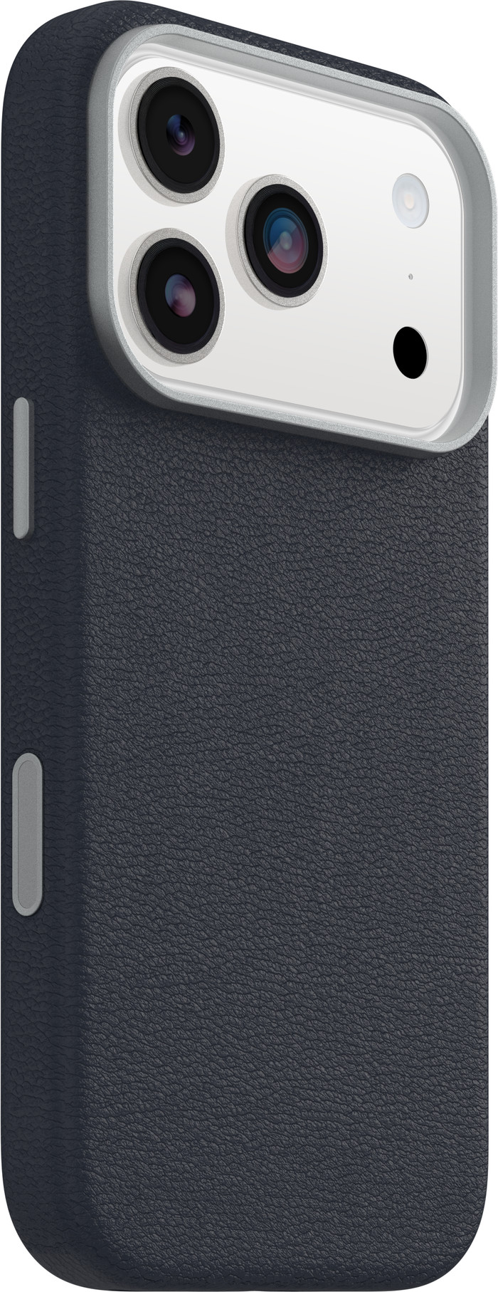 Otterbox Symmetry iPhone 17 Pro Back Cover met MagSafe Magneet Leer Blauw rechterkant