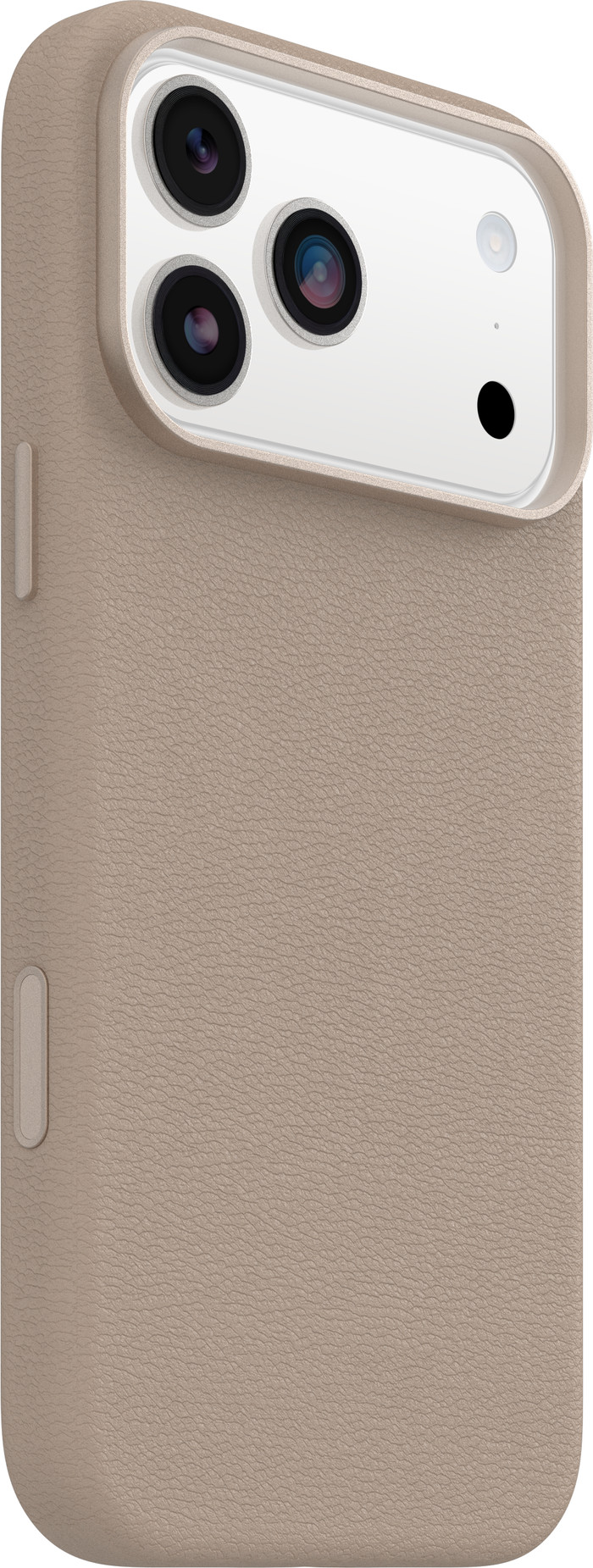 Otterbox Symmetry iPhone 17 Pro Max Back Cover avec Aimant MagSafe Cuir Gris côté droit