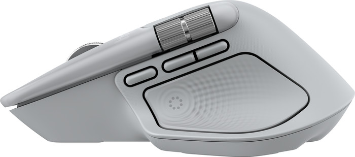 Logitech MX Master 4 Pale Gray left side