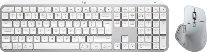 Logitech MX Master 4 pour Mac Argent + Logitech MX Keys S pour Mac AZERTY Blanc Main Image