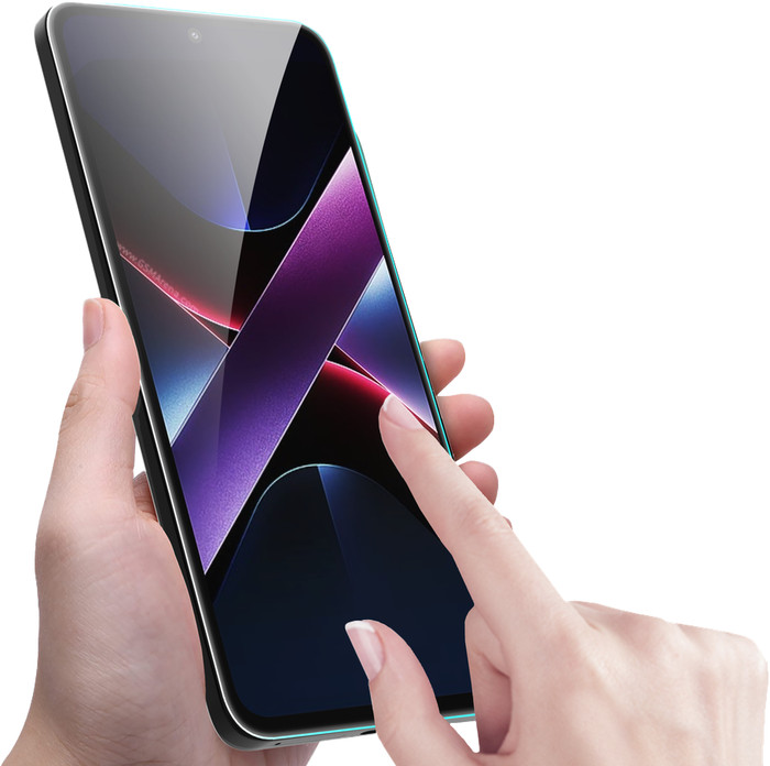 Just In Case Tempered Glass Poco X7 Pro Screenprotector product in gebruik