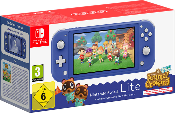 Nintendo Switch Lite Bleu Édition Spéciale Animal Crossing New Horizons Main Image