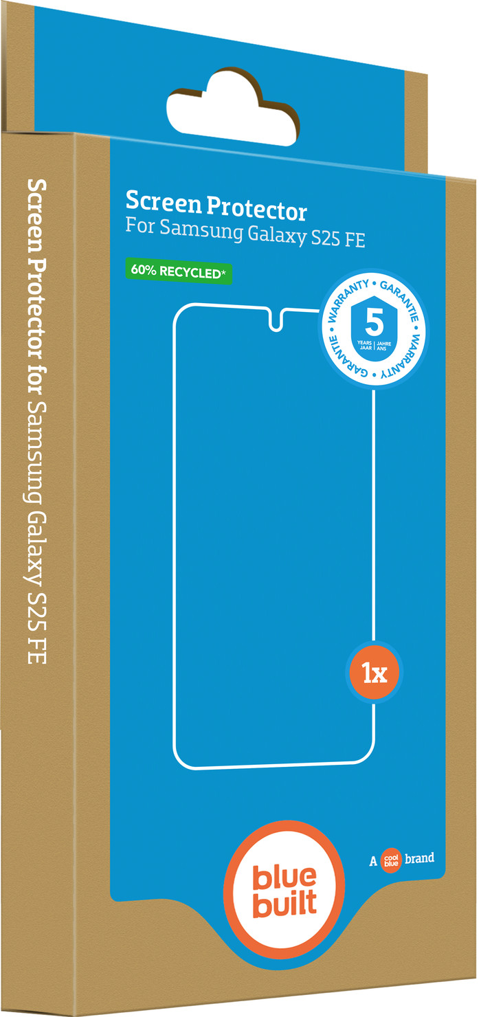 BlueBuilt Samsung Galaxy S25 FE Protège-écran Verre emballage