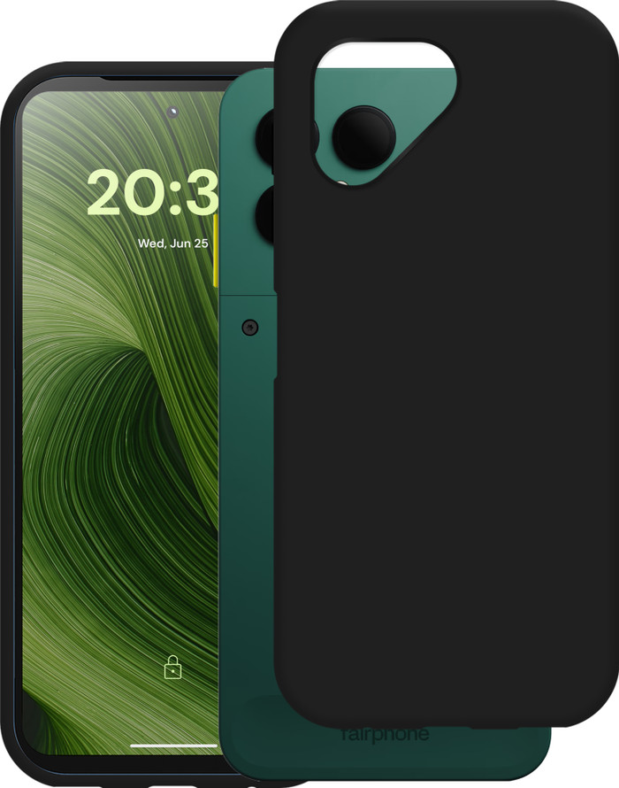 Just in Case Soft Design Fairphone 6 Back Cover Zwart detail