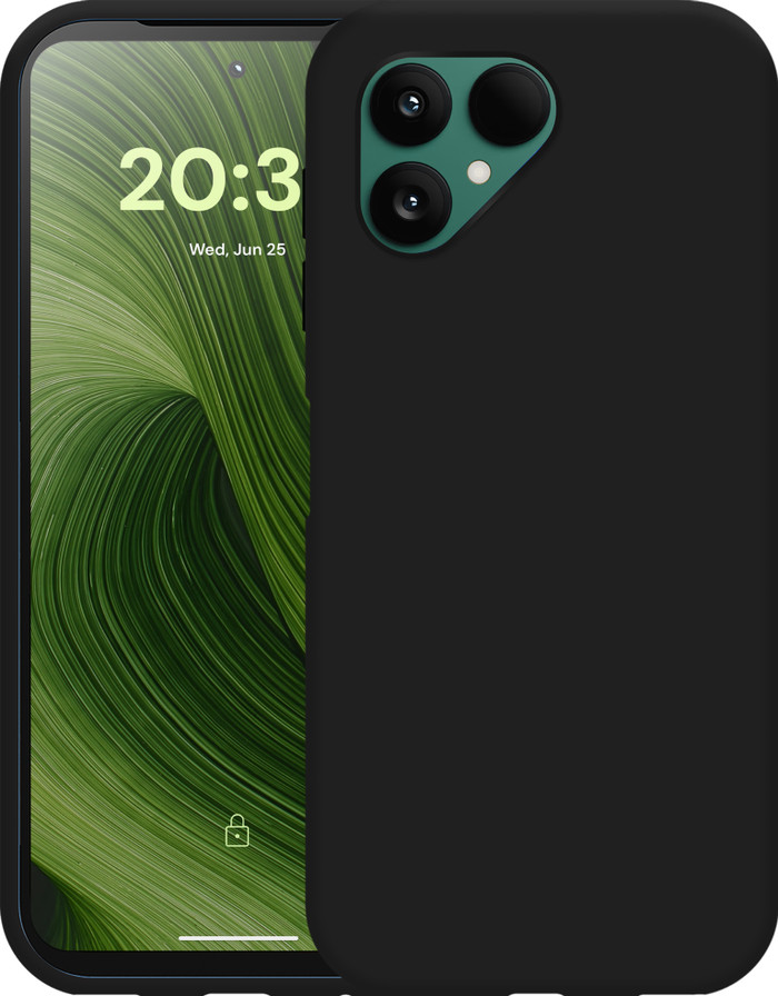 Just in Case Soft Design Fairphone 6 Back Cover Zwart voorkant
