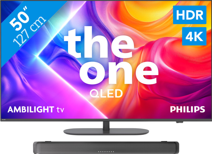 Philips Ambilight 50'' PUS9000 QLED 4K (2025) + Philips TAB5109 Main Image