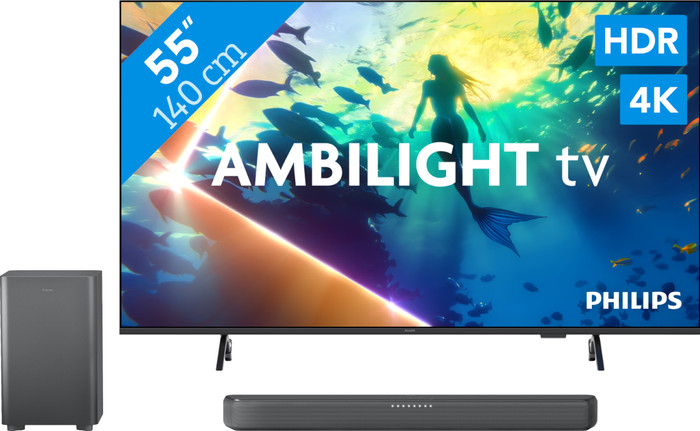 Philips Ambilight 55" PUS8000 4K (2025) + Philips TAB5309 Main Image
