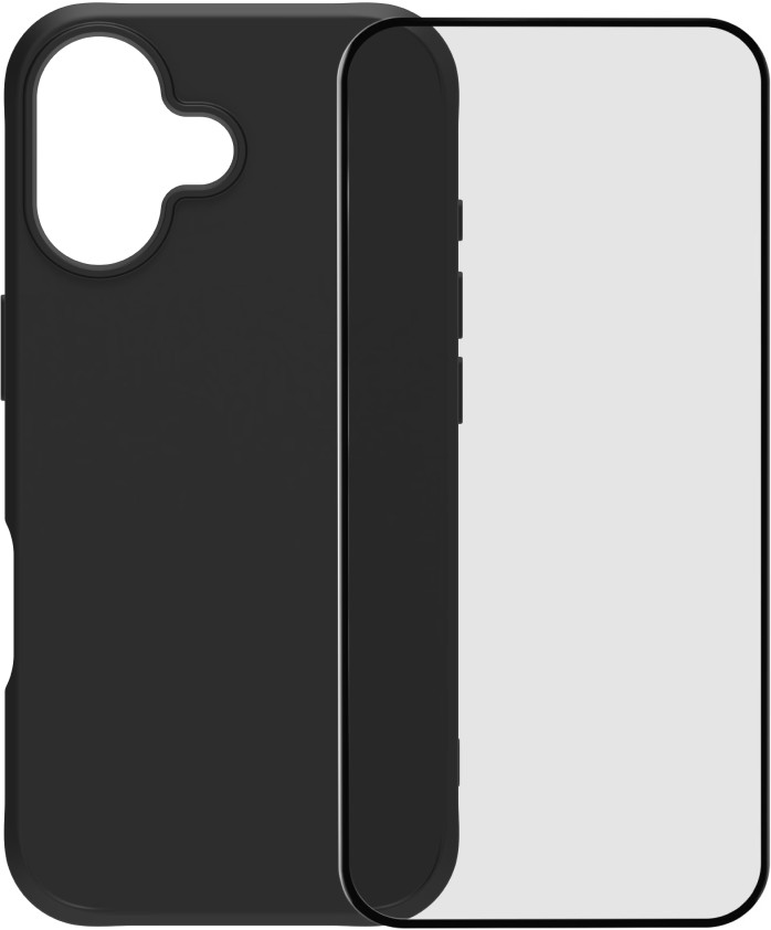 BlueBuilt Protective Back Cover avec MagSafe iPhone 17 Noir + BlueBuilt iPhone 17 Protège-écran Verre Main Image